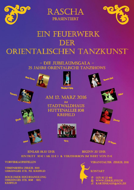 Bauchtanz-Gala, Feuerwerk der orientalischen Tanzkunst, Stadtwaldhaus Krefeld - Veranstaltungen Termine - Krefeld