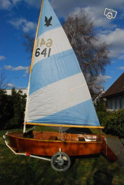 Optimist klein segelboot jugend segelboot holz mahagoni - Sport - trappenkamp
