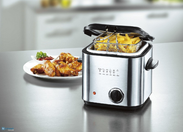Fritteuse Edelstahl 840W 1,2L Sonderposten - Moebel Haushalt - Görlitz