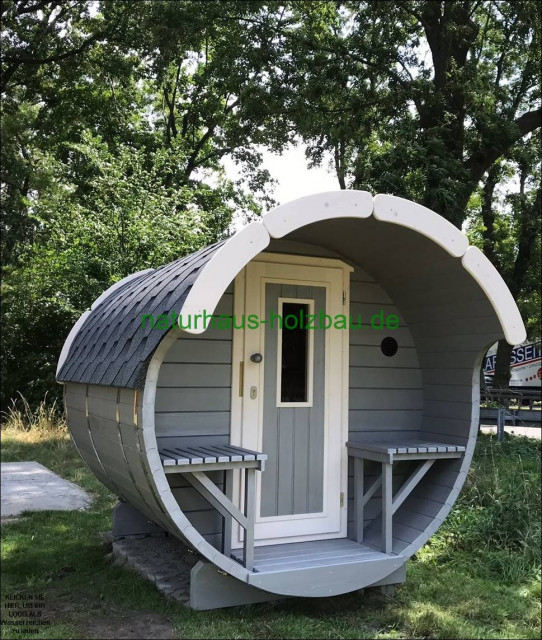 Fasssauna, Saunafass, Gartensauna, Schlaffass, Campingfass, Saunapod, Campingpod - Ferienwohnung Haus - Dahlwitz Hoppegarten
