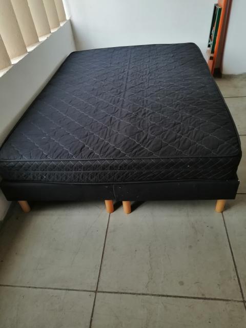 Boxspringbett 140 x 200 cm Dunkel Blau - Moebel Haushalt - Pforzheim (Innenstadt)