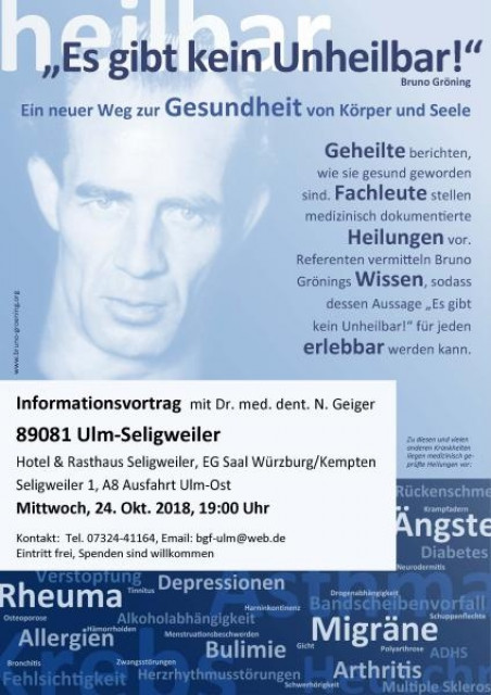 Vortrag: Heilung auf geistigem Weg   Die Medizin der Zukunft? - Sonstiges - Ulm-Seligweiler