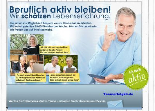 Perspektiven für die Generation 40 & 50+, Selbstständig arbeiten von zu Hause au - Stellenmarkt - Wiesbaden
