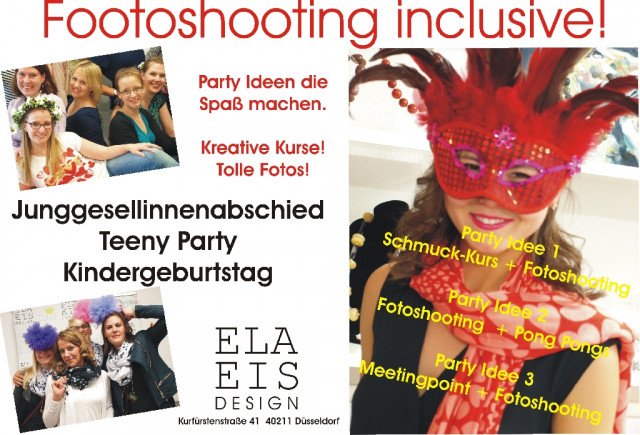 Ideen für Junggesellinnen, Teenager, Kinder   kreative Schmuck Party + Fotoshoot - Foto Film Cam Optik - Düsseldorf