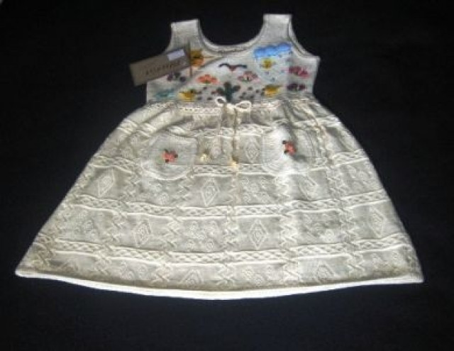 Weißes besticktes Kinder Kleid, oekologischer Pima Cotton - Baby und Kind - Gelsenkirchen