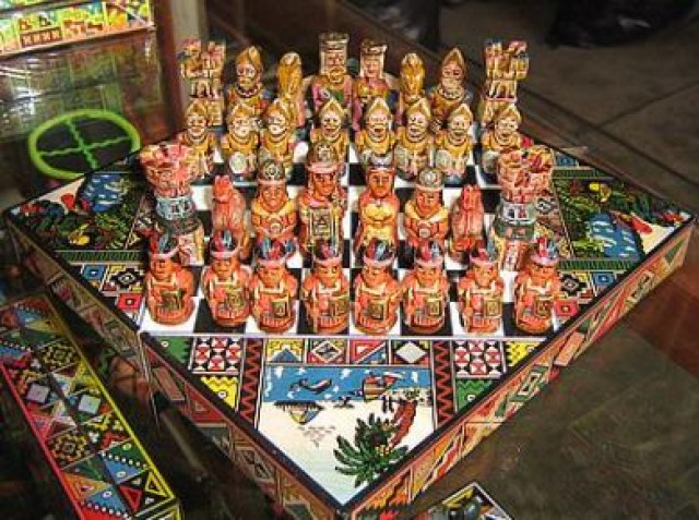 Handbemaltes Schach Spiel aus Peru - Hobby Spiele - Berlin