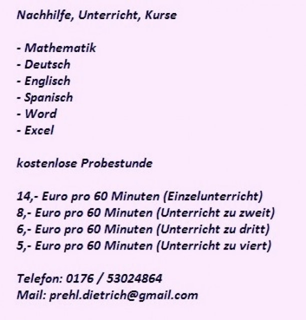 Deutsch, Mathe, lernen, Kurs, Unterricht, Grammatik, Rechtschreibung, Deutsch al - Computer - Lüdenscheid